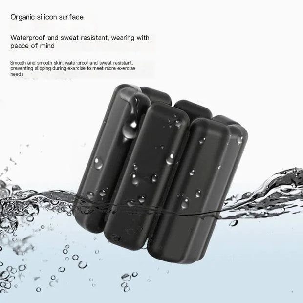 Silicone Weighted Fitness Wrist Bands 1-2lbs Pink/Blue/Black/Grey