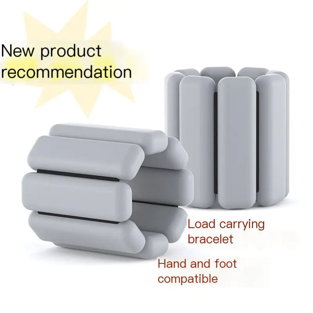 Silicone Weighted Fitness Wrist Bands 1-2lbs Pink/Blue/Black/Grey