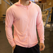 Sunscreen Men's Thin Sports Fitness Jacket Track And Field Training Suit
