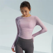 Breathable Quick-drying Long-sleeve Yoga Top for Women