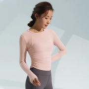 Breathable Quick-drying Long-sleeve Yoga Top for Women