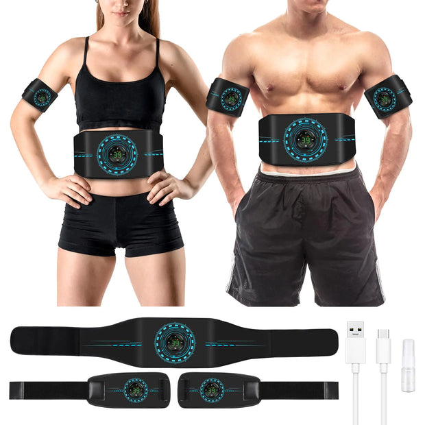 CESLIFF Electronic Muscle Stimulator Ab Toning Belt Muscle Toner Fitness Training for All Body Rechargeble for Fitness Strength Training Workout Equipment for Men and Women