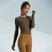 Breathable Quick-drying Long-sleeve Yoga Top for Women