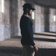 Men's Cotton Stretch Long Sleeve Fitness T-Shirt