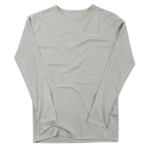 Men's Cotton Stretch Long Sleeve Fitness T-Shirt